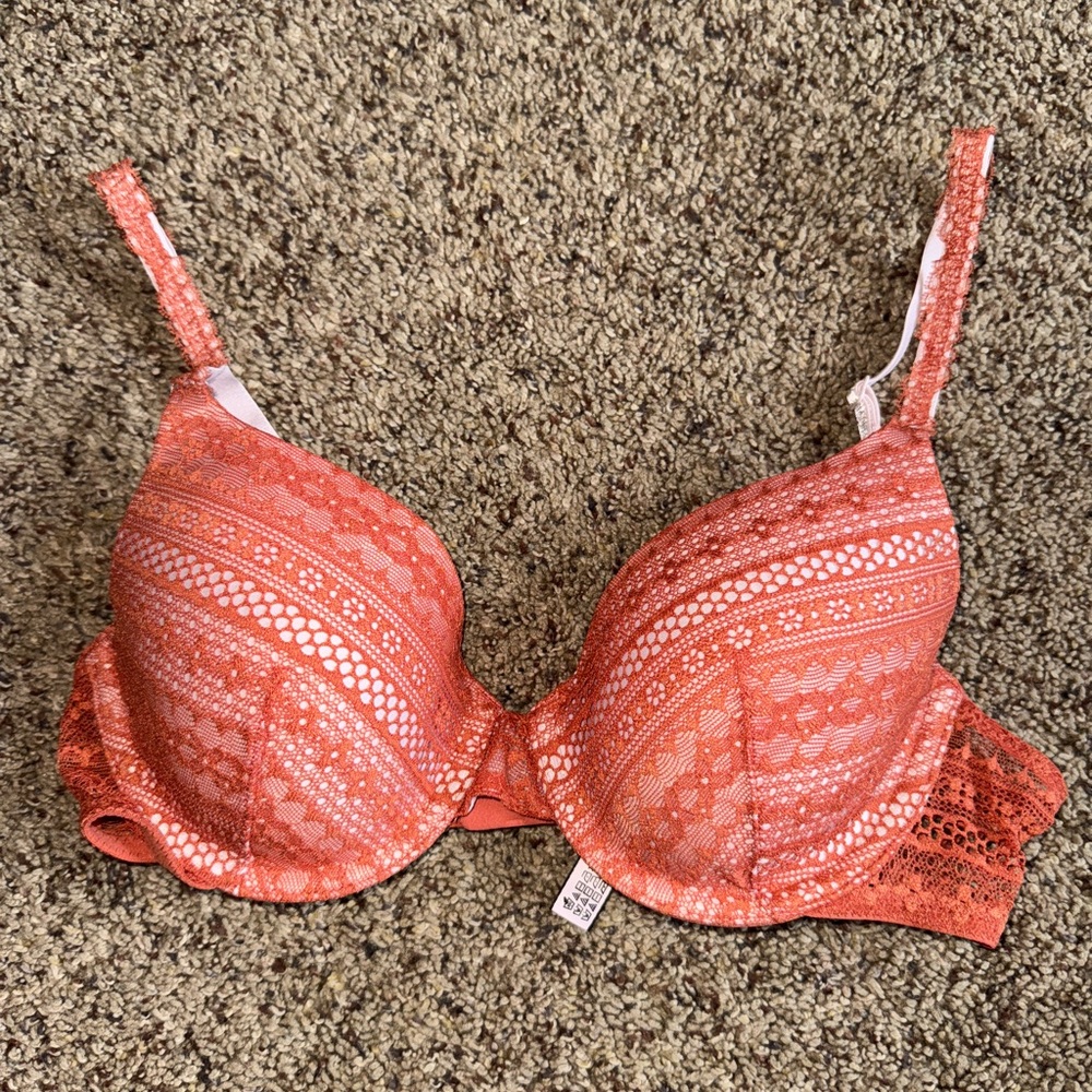 Elegant Lace Orange Bra
